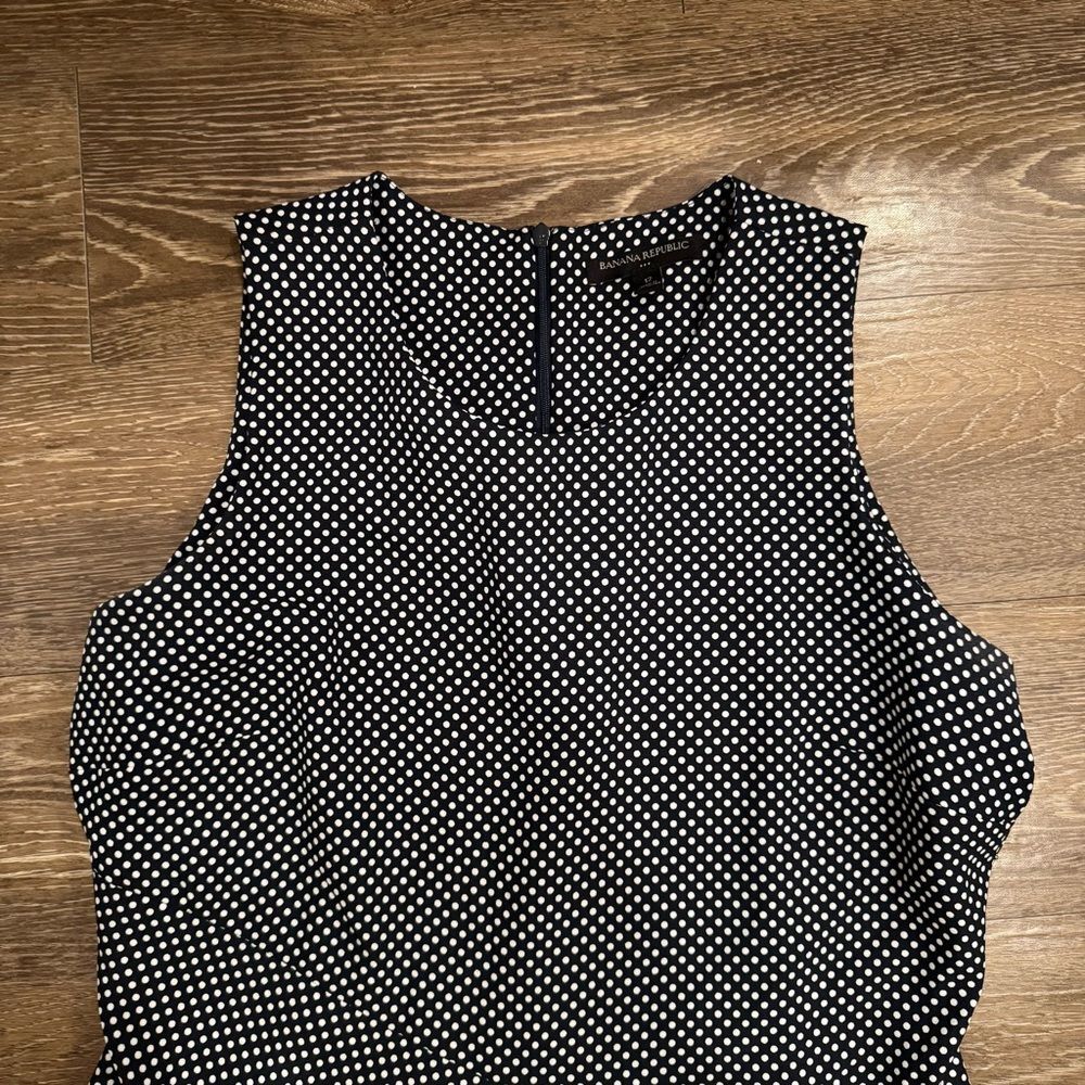 Banana Republic Black and White polkadot dress